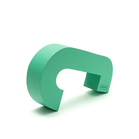Offspring Series 'Closed Minty Green Letter J with added Bend'