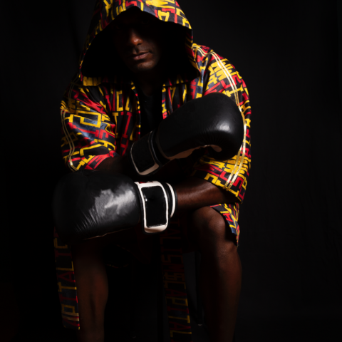 Fight the Power (coat), boxer seated
