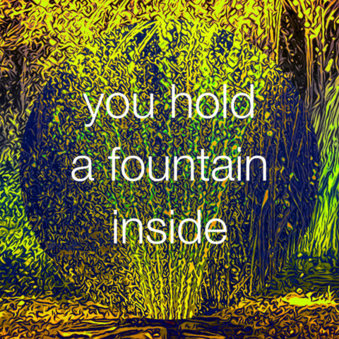 you hold a fountain inside