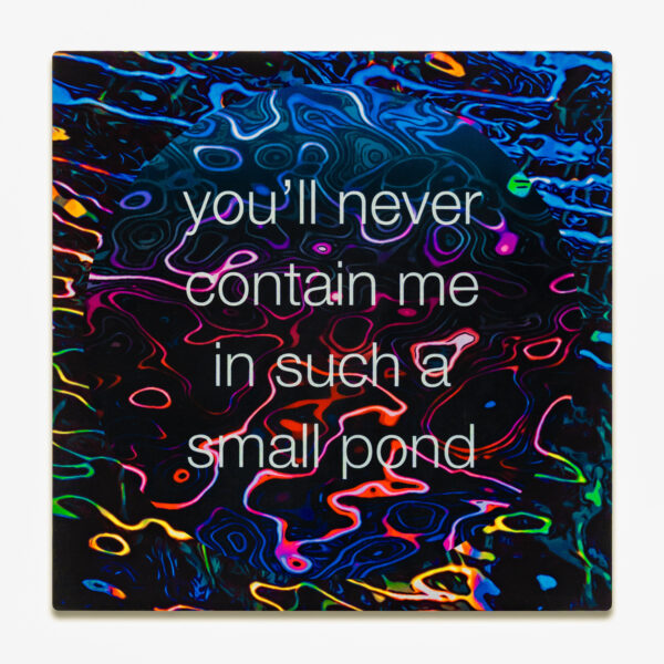 you'll never contain me in such a small pond