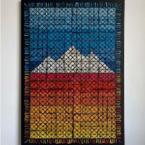 Heptagon Landscape (yellow thru blue)