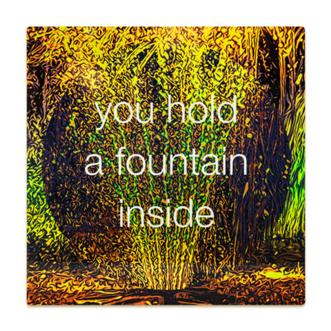 you hold a fountain inside